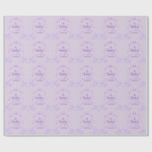 Papier Cadeau Purple Bow Birthday Any Age (Plat)