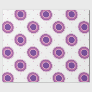 Papier Cadeau Purple Bullseye Cible Polka Point Cercles ronds