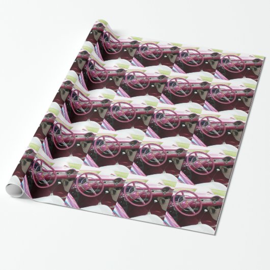 Papier Cadeau Purple Chevy Bel Air (Déroulé)