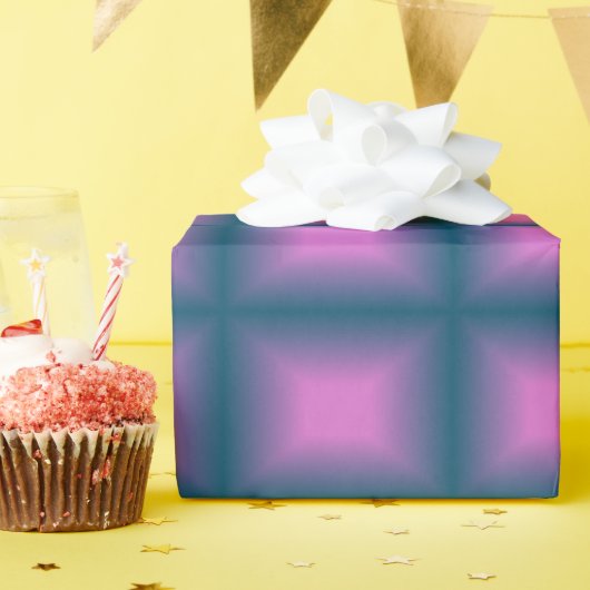 Papier Cadeau Purple Cube (Fête d'anniversaire)