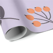 Papier Cadeau Purple Daisy Floral Pattern - Seamless Botanical  (Coin rond)