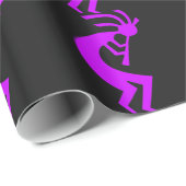 Papier Cadeau Purple de Kokopelli (Coin rond)