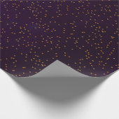 Papier Cadeau Purple de prune mouchetée avec points de confetti (Coin)
