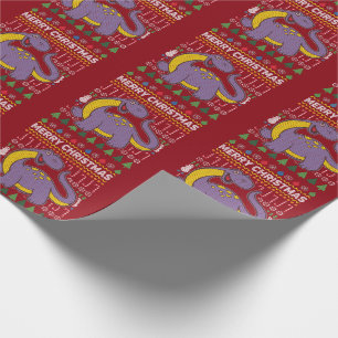 Papier Cadeau Purple Dino Ugly Christmas Sweat Wildlife Series