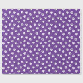 Papier Cadeau Purple Empreinte de patte N'Importe Quelle Occasio (Plat)