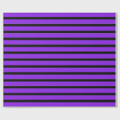 Papier Cadeau Purple et Noir rayé (Plat)