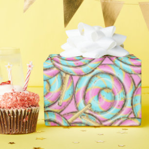 Papier Cadeau Purple et Turquoise Toute la journée Suckers Anniv