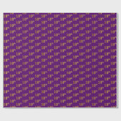 Papier Cadeau Purple, Faux Gold 10e (Dixième) événement (Plat)
