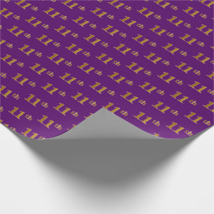 Papier Cadeau Purple, Faux Gold 11e (onzième) événement