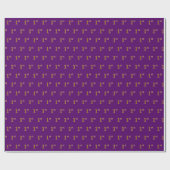 Papier Cadeau Purple, Faux Gold 1er (Premier) événement (Plat)
