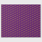 Papier Cadeau Purple, Faux Gold 20th (Vingtième) Event (Plat)