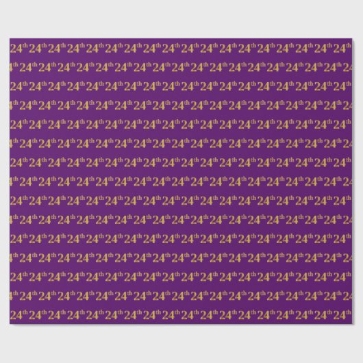Papier Cadeau Purple, Faux Gold 24e (Vingt-quatrième) (Plat)