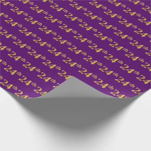Papier Cadeau Purple, Faux Gold 24e (Vingt-quatrième) (Coin)