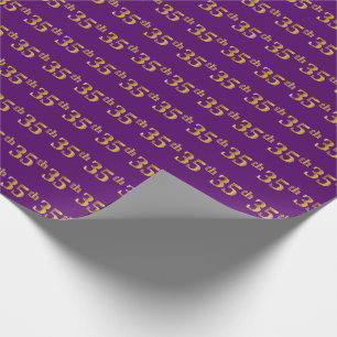 Papier Cadeau Purple, Faux Gold 35e (Trente-Cinquième) Événement