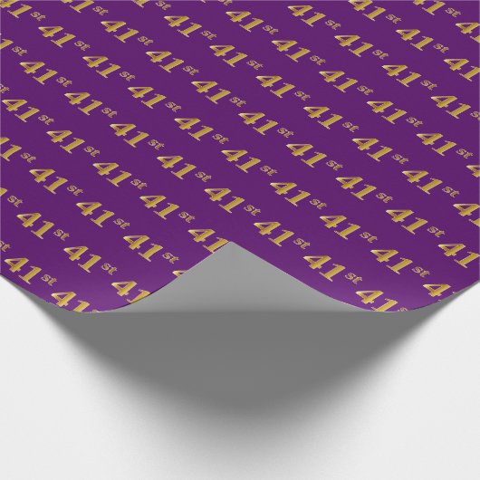 Papier Cadeau Purple, Faux Gold 41e (Quarante et unième) (Coin)