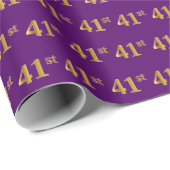 Papier Cadeau Purple, Faux Gold 41e (Quarante et unième) (Coin rond)