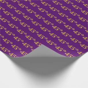 Papier Cadeau Purple, Faux Gold 45e (Quarante-Cinquième)
