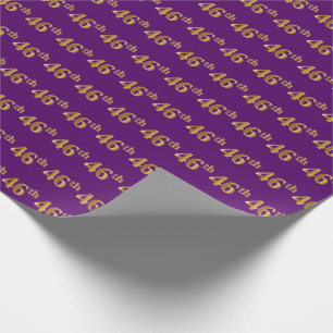 Papier Cadeau Purple, Faux Gold 46e (Quarante-sixième) Événement