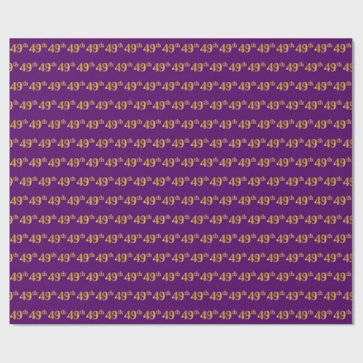 Papier Cadeau Purple, Faux Gold 49e (Quarante-Neuvième) (Plat)