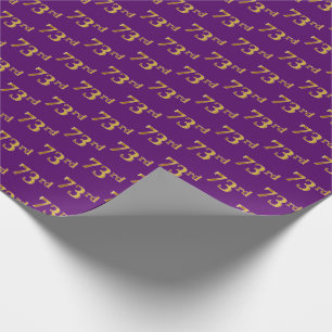 Papier Cadeau Purple, Faux Gold 73e (Soixante-treizième) Événeme