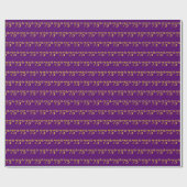 Papier Cadeau Purple, Faux Gold 75e (Soixante-quinzième) (Plat)