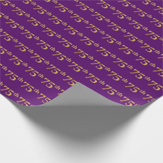 Papier Cadeau Purple, Faux Gold 75e (Soixante-quinzième) (Coin)