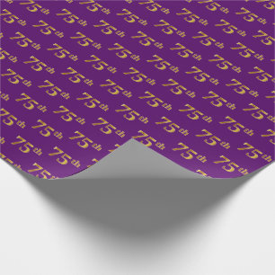 Papier Cadeau Purple, Faux Gold 75e (Soixante-quinzième)