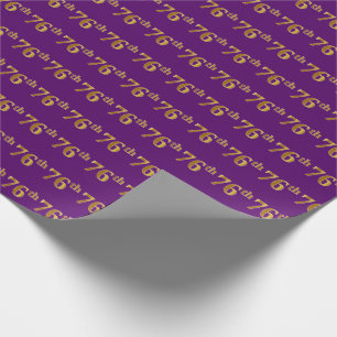 Papier Cadeau Purple, Faux Gold 76e (Soixante-seizième) Événemen