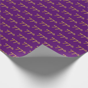 Papier Cadeau Purple, Faux Gold 77e (Soixante-Dix-Septième)