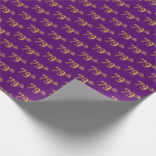 Papier Cadeau Purple, Faux Gold 79e (Soixante-dix-neuvième)