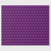 Papier Cadeau Purple, Faux Gold 7e (Septième) (Plat)