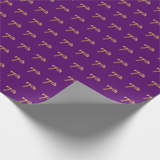 Papier Cadeau Purple, Faux Gold 7e (Septième) (Coin)