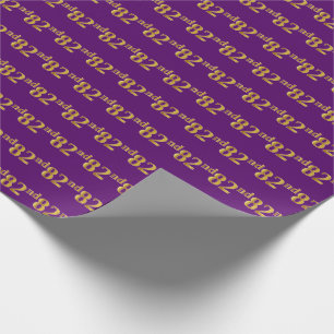 Papier Cadeau Purple, Faux Gold 82e (Quatre-Vingt-Seconde)