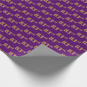 Papier Cadeau Purple, Faux Gold 83e (Quatre-vingt-troisième)