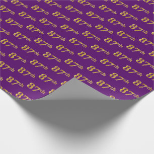 Papier Cadeau Purple, Faux Gold 87e (Quatre-Vingt-Septième) Évén