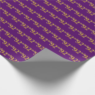 Papier Cadeau Purple, Faux Gold 92e (Quatre-vingt-dix-deuxième)
