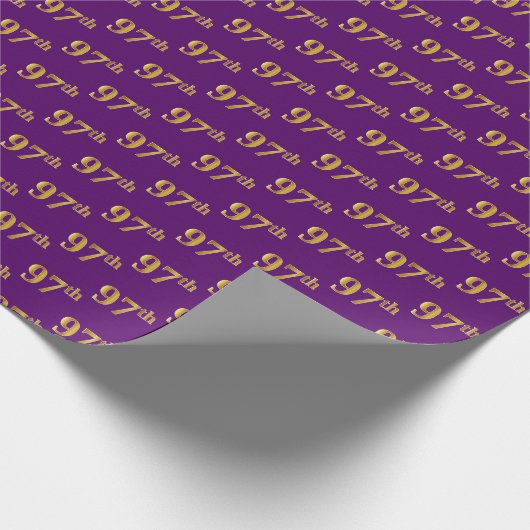 Papier Cadeau Purple, Faux Gold 97e (Quatre-vingt-dix-septième) (Coin)