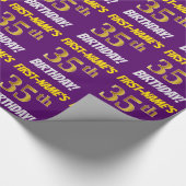 Papier Cadeau Purple, Faux/Imitation Gold, "35e anniversaire" (Coin)