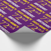 Papier Cadeau Purple, Faux/Imitation Gold, "72e anniversaire" (Coin)