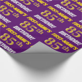 Papier Cadeau Purple, Faux/Imitation Gold, "85e anniversaire" (Coin)