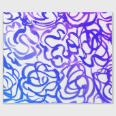 Papier Cadeau Purple Flèches modernes Abstrait Aquarelle Design (Plat)