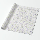 Papier Cadeau Purple Floral Wrapping Paper (Déroulé)
