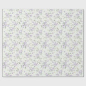 Papier Cadeau Purple Flowers Gold Stars Moons Birthday (Plat)