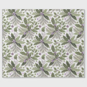 Papier Cadeau Purple Green Pattern#17 ID1009 (Plat)