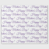 Papier Cadeau Purple Happy Mère Day Script Holiday (Plat)