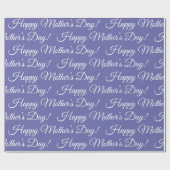 Papier Cadeau Purple Happy Mère's Day Script Vacances Enveloppem (Plat)