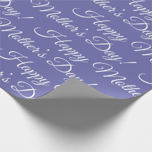 Papier Cadeau Purple Happy Mère's Day Script Vacances Enveloppem (Coin)