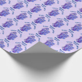 Papier Cadeau Purple Irises Floral Art Personnalisé (Coin)