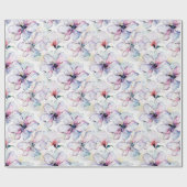 Papier Cadeau Purple Island Flowers Birthday (Plat)