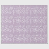 Papier Cadeau Purple Lilac tendance Simple Floral Rustique Bohèm (Plat)